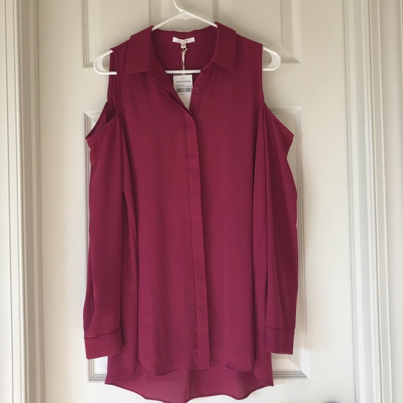 Pleione Tops - Nordstrom Pleione cold shoulder button down blouse